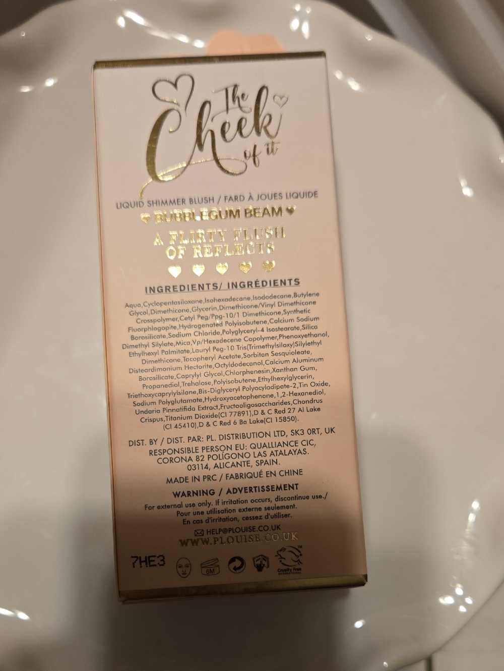 P.Louise The Cheek Of It Liquid Shimmer Blush - Bubblegum Beam - Picture 4 of 6